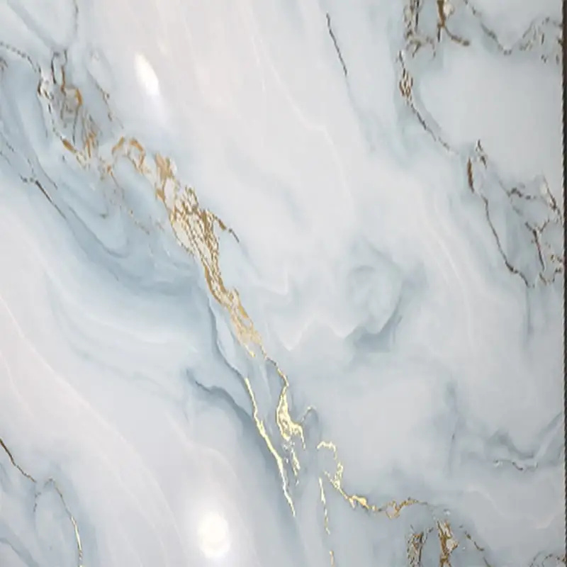 Folha de painel de parede de mármore UV dourado metálico brilhante de alto brilho