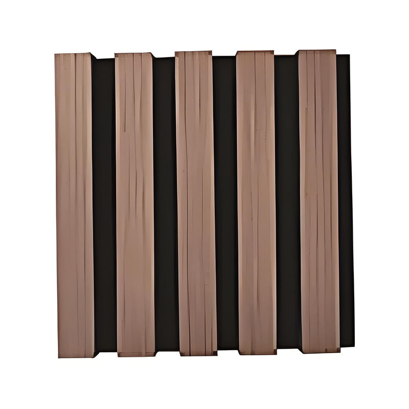 Painel de parede acústico de ripas de madeira de fibra de poliéster