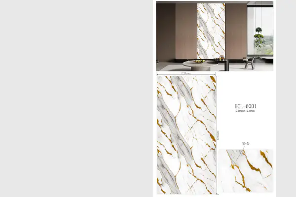  Folha de estampagem a quente com design de mármore Hisea
