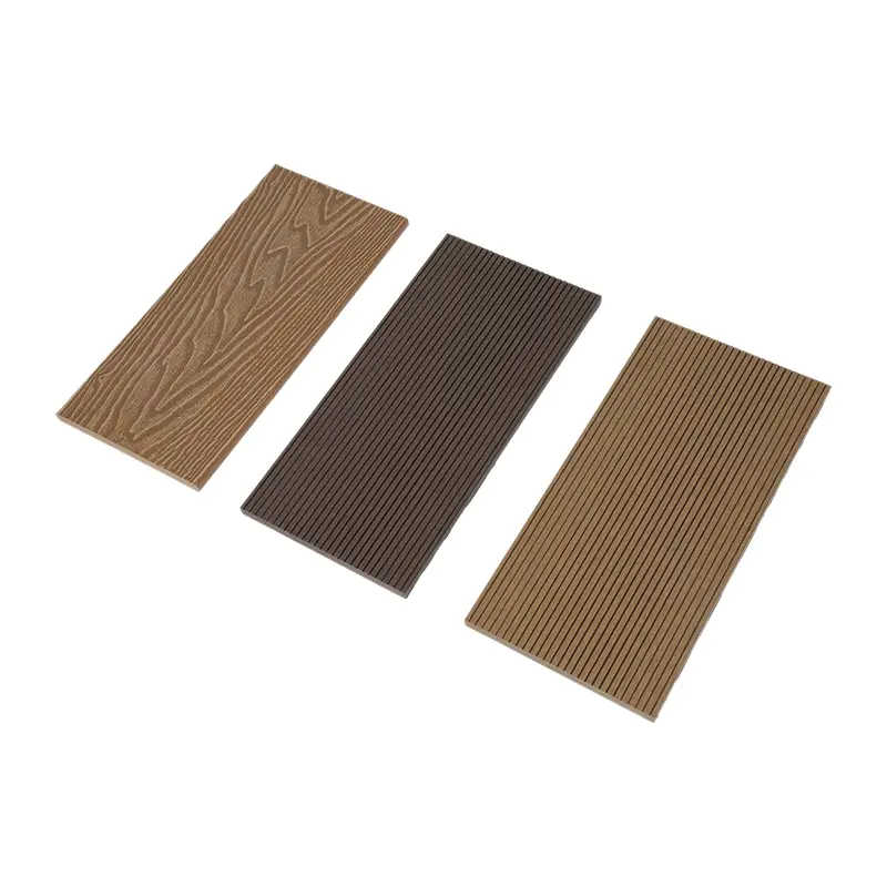 Placa de piso para terraço externo à prova d'água com deck sólido antiderrapante WPC